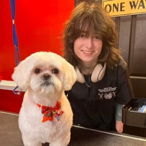 Elise brings a strong foundation in pet grooming, refined through hands-on experience in both salon and mobile grooming environments.