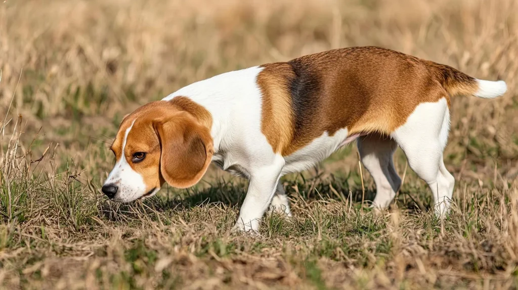 Close up of dog nose sniffing scent